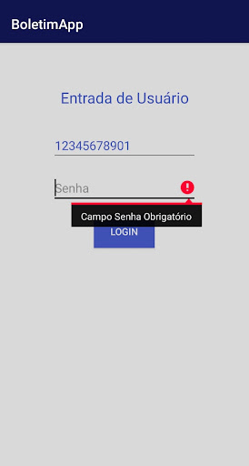 BoletimApp Screen 2