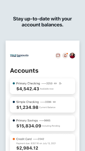 TRUE Community Digital Banking Screen 3
