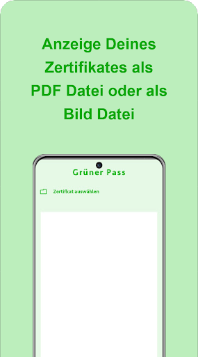 Android application Grüner Pass: PDF Anzeige screenshort