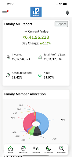 Android application J2 WEALTH screenshort