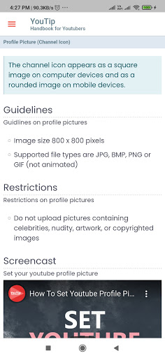 YouTip - Guid for Youtubers Screen 2