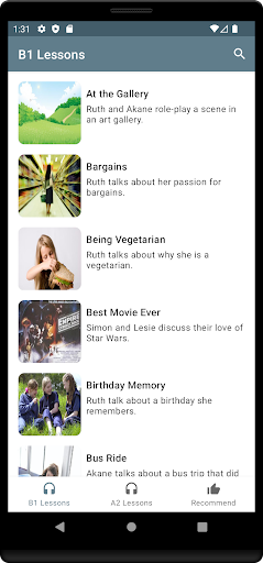 Screenshot of B1 Listening - English Test