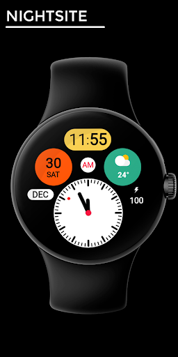 Android application Nightsite - watch face screenshort