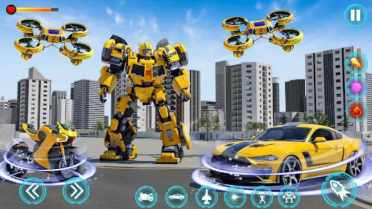 Robot War Car Transformer Game