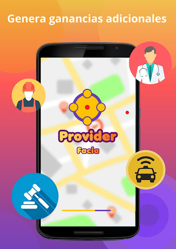 Android application Facia proveedores screenshort