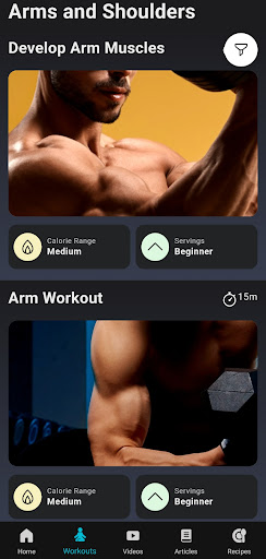 Screenshot of Dumbbell Home Workouts & Plans