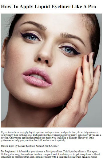 Android application How To Apply Liquid Eyeliner screenshort
