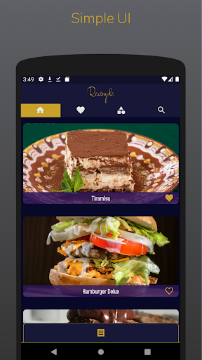 Android application Recimple screenshort
