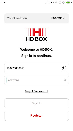 Android application HDBox screenshort