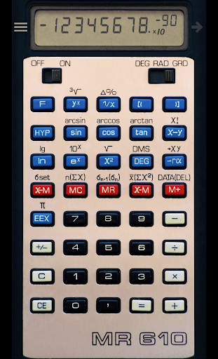 Calculator MR 610 pro Screen 2