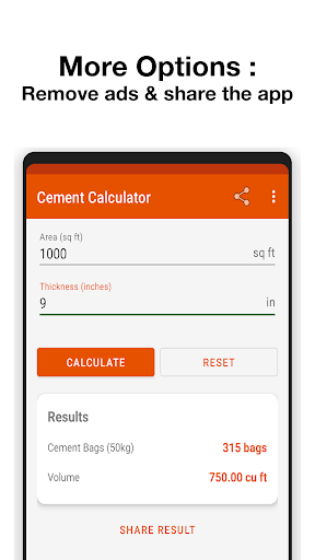Cement Calculator screenshot 5