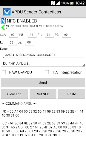 APDU Sender Contactless Screen 3