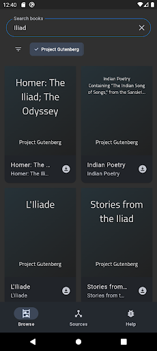 Android application Bookoscope screenshort