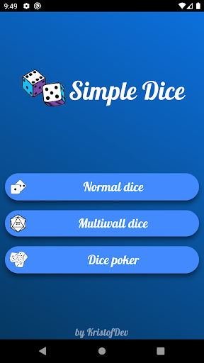 Android application Simple Dice screenshort