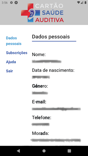 Cartão Saúde Auditiva Screen 2