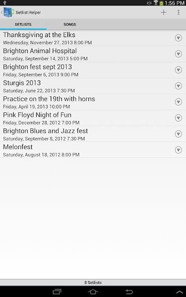 Setlist Helper and Song Book Screen Pics 6