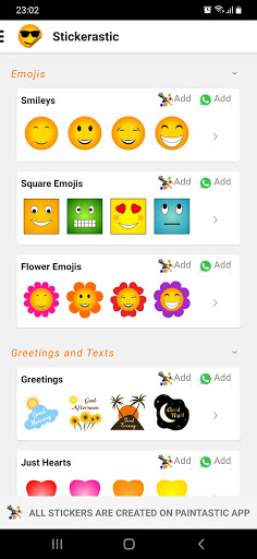 Android application Stickerastic screenshort