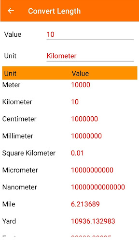 Unit Converter Screen 2