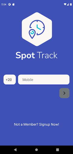 Android application Spot Track screenshort
