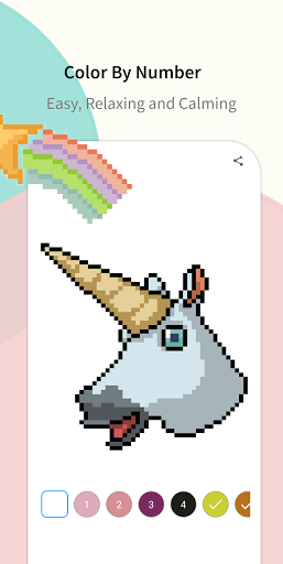 Pixel Unicorn: Color By Number Screen 2