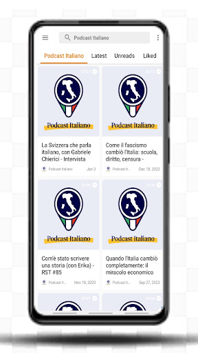 Android application Podcast Italiano screenshort