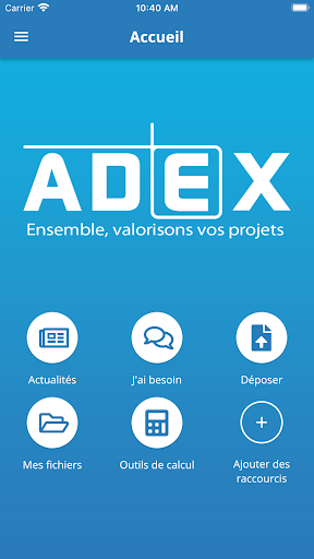 MyAdex Screen 2