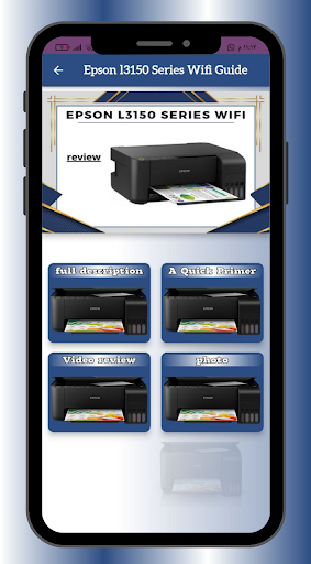 Android application Epson l3150 Series Wifi Guide screenshort