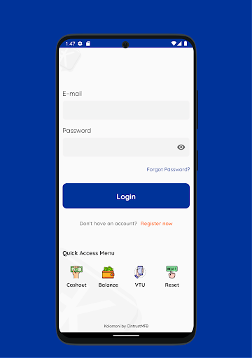 Android application Kolomoni - Agent Banking screenshort