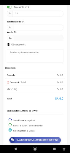 Facturación Jappsis Screen 3