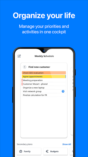 Android application weekydo screenshort