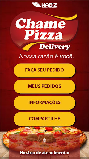 Android application Chame Pizza Delivery screenshort