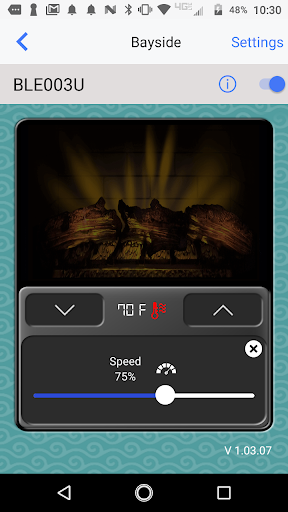 Bayside Fireplace Bluetooth Ap Screen 3