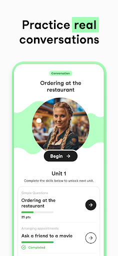 Screenshot of Univerbal AI Language Learning