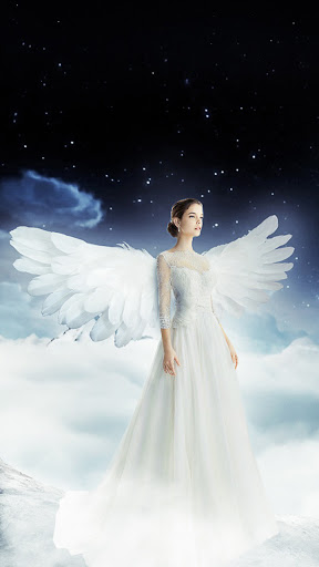 Android application white angel wallpaper screenshort