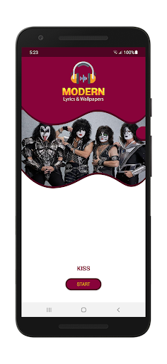Android application Kiss Lyrics & Wallpapers screenshort