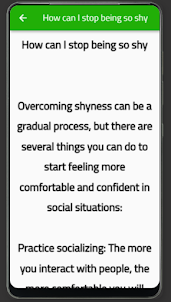 Get Rid of Shyness