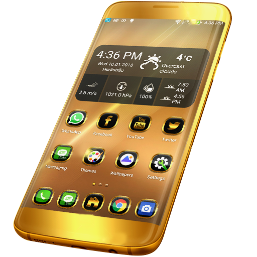 Neon Gold Theme For Launcher  Icon