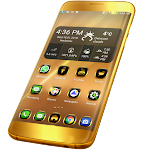 Cover Image of ดาวน์โหลด ธีม Neon Gold สำหรับ Launcher  APK