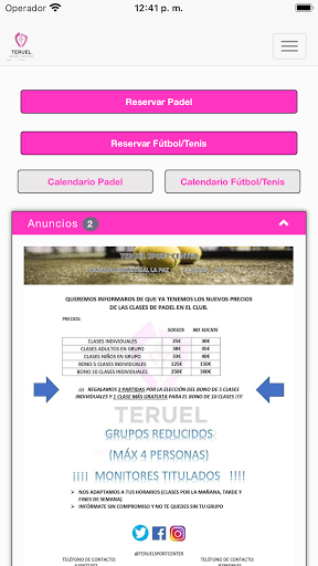 Android application Teruel SC screenshort