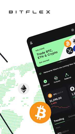 Android application BITFLEX - Buy & Trade Crypto screenshort
