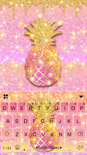 Android application Glitter Drop Pineapple Keyboar screenshort