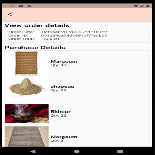 Android application Artisanat app screenshort