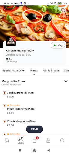 Caspian Pizza Bar Bury