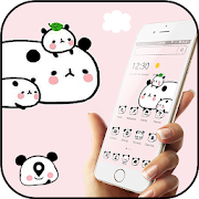 Cute Pink Cartoon Panda Baby Theme  Icon