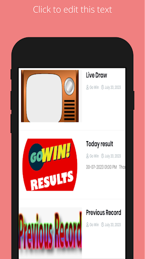 Android application Go Win screenshort
