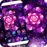 Purple Gorgeous Flowers Neon Theme icon