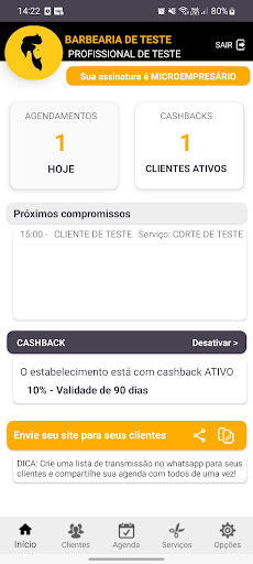 Android application Ép Salão - Agenda Profissional screenshort