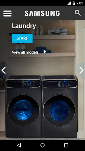 Android application Samsung Home Appliance screenshort
