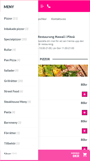 Restaurang Hawaii Piteå Screen 2