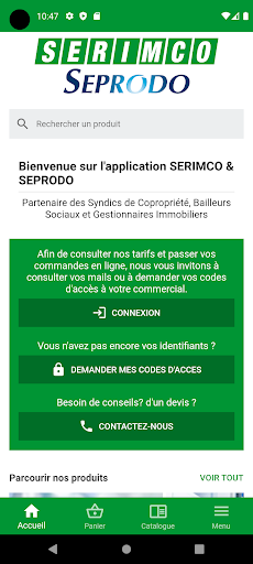 Android application Serimco screenshort